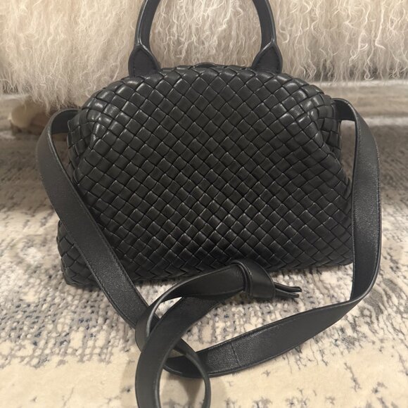 Bottega Veneta Intrecciato Top Handle Bag Black Pristine Condition - Picture 2 of 13